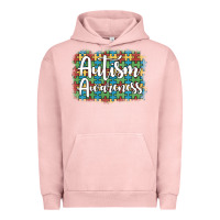 Pigment Salmon autism awareness puzzle background Urban Hoodie - Artiststas