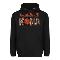 Black basketball nana with leopard Heavyweight Hoodie - texasbilliewilder
