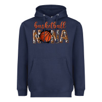 Navy basketball nana with leopard Heavyweight Hoodie - texasbilliewilder