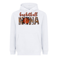 White basketball nana with leopard Heavyweight Hoodie - texasbilliewilder