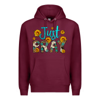 Burgundy just pray Premium Hoodie - Artiststas