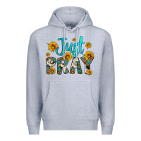 Heather Grey just pray Premium Hoodie - Artiststas