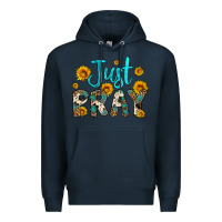 Navy just pray Premium Hoodie - Artiststas