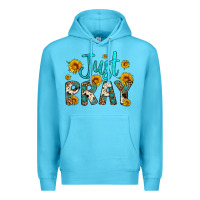 Ocean Blue just pray Premium Hoodie - Artiststas