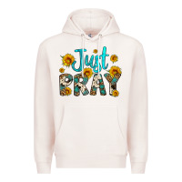 Pale Pink just pray Premium Hoodie - Artiststas