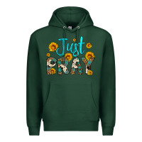 Sports Green just pray Premium Hoodie - Artiststas