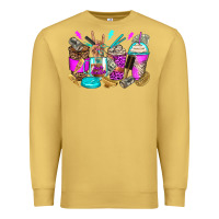 Antique Gold hair hustler coffee cups Premium Sweatshirt - Zillion Design Studio