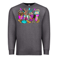 Charcoal Heather hair hustler coffee cups Premium Sweatshirt - Zillion Design Studio