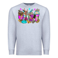 Heather Grey hair hustler coffee cups Premium Sweatshirt - Zillion Design Studio