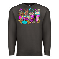 Smoke hair hustler coffee cups Premium Sweatshirt - Zillion Design Studio