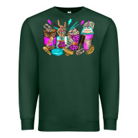 Sports Green hair hustler coffee cups Premium Sweatshirt - Zillion Design Studio