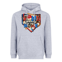 Heather Grey home sweet home baseball Heavyweight Hoodie - Zillion Design Studio