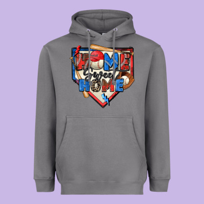 Home Sweet Home Baseball Heavyweight Hoodie Designed By Zillion Design Studio