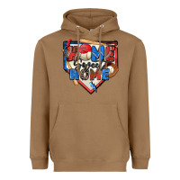 Toasted Coconut home sweet home baseball Heavyweight Hoodie - Zillion Design Studio