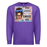 Purple never underestimate a woman who does all things th Premium Sweatshirt - texasbilliewilder