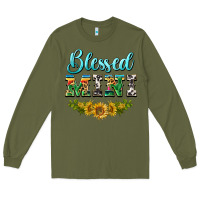 Army Green blessed mini Long Sleeve Tee - BarkalooDesign