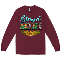 Burgundy blessed mini Long Sleeve Tee - BarkalooDesign