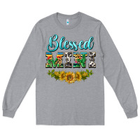 Heather Grey blessed mini Long Sleeve Tee - BarkalooDesign