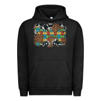 Pigment Black autism awareness leopard cowhide background Urban Hoodie - Artiststas