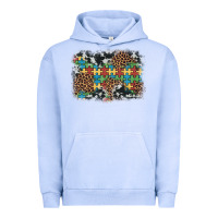 Pigment Grape Ice autism awareness leopard cowhide background Urban Hoodie - Artiststas