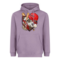 Lavender baseball home plate Heavyweight Hoodie - Zillion Design Studio
