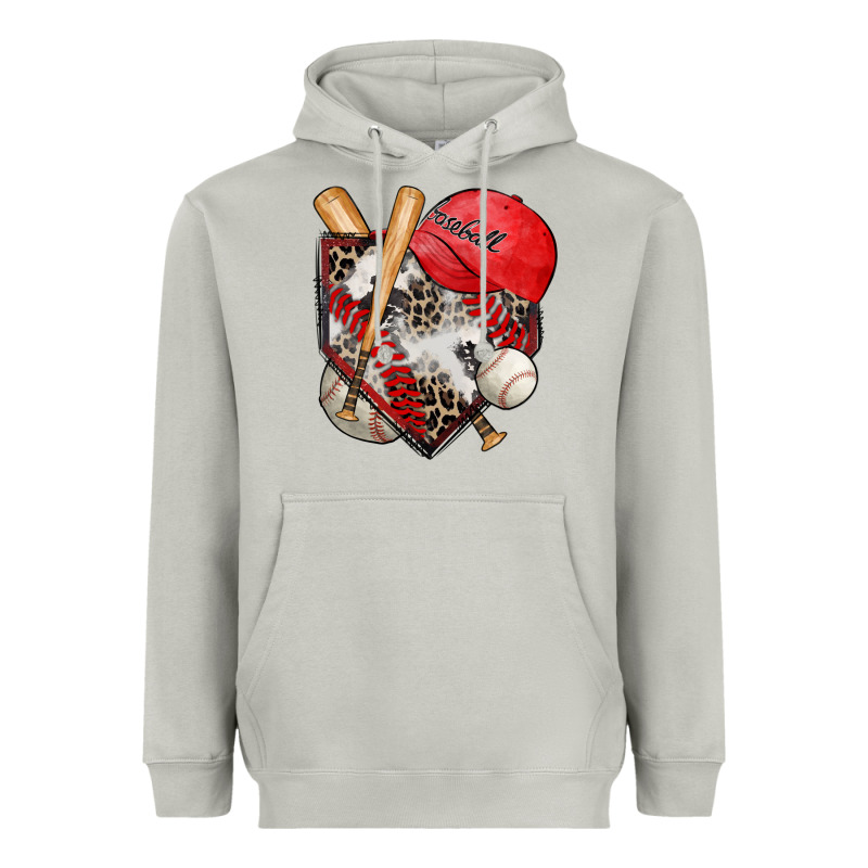Baseball Home Plate Heavyweight Hoodie by Zillion Design Studio | Teevron