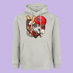 Baseball Home Plate Heavyweight Hoodie Designed By Zillion Design Studio