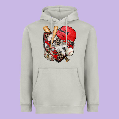 Baseball Home Plate Heavyweight Hoodie Designed By Zillion Design Studio
