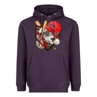 Plum baseball home plate Heavyweight Hoodie - Zillion Design Studio