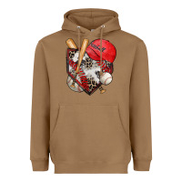 Toasted Coconut baseball home plate Heavyweight Hoodie - Zillion Design Studio