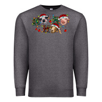 Charcoal Heather hohoho farm animals Premium Sweatshirt - RanaPortraitStore