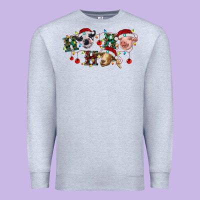 Hohoho Farm Animals Premium Sweatshirt Designed By Ranaportraitstore