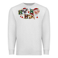 Oatmeal Heather hohoho farm animals Premium Sweatshirt - RanaPortraitStore