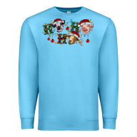 Ocean Blue hohoho farm animals Premium Sweatshirt - RanaPortraitStore
