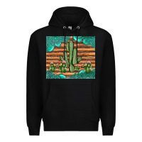 Black cactus gemstone Premium Hoodie - JahusDesignShop