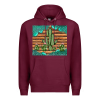 Burgundy cactus gemstone Premium Hoodie - JahusDesignShop