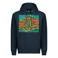 Navy cactus gemstone Premium Hoodie - JahusDesignShop