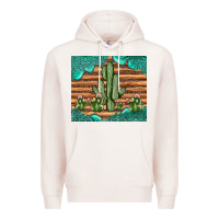 Pale Pink cactus gemstone Premium Hoodie - JahusDesignShop