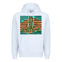 White cactus gemstone Premium Hoodie - JahusDesignShop