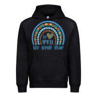 Black in april we wear blue autism awareness leopard rainbow Urban Hoodie - Artiststas