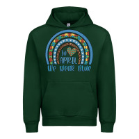 Forest Green in april we wear blue autism awareness leopard rainbow Urban Hoodie - Artiststas