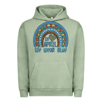 Pigment Oil Green in april we wear blue autism awareness leopard rainbow Urban Hoodie - Artiststas