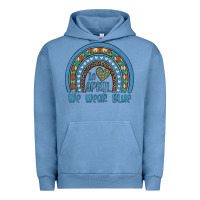 Pigment Pebble Blue in april we wear blue autism awareness leopard rainbow Urban Hoodie - Artiststas