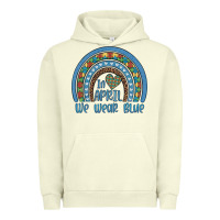 Pigment Pistachio in april we wear blue autism awareness leopard rainbow Urban Hoodie - Artiststas
