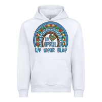 White in april we wear blue autism awareness leopard rainbow Urban Hoodie - Artiststas
