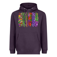 Plum Mardi gras brush strokes king cake and craw fish Heavyweight Hoodie - RanaPortraitStore