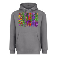 Storm Mardi gras brush strokes king cake and craw fish Heavyweight Hoodie - RanaPortraitStore