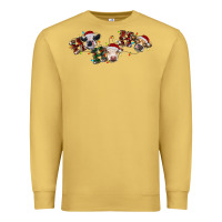 Antique Gold hohoho christmas cows Premium Sweatshirt - RanaPortraitStore