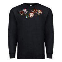 Black hohoho christmas cows Premium Sweatshirt - RanaPortraitStore
