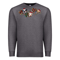 Charcoal Heather hohoho christmas cows Premium Sweatshirt - RanaPortraitStore
